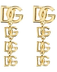 Dolce & Gabbana - Dg Logo Long Earrings 925 - Lyst