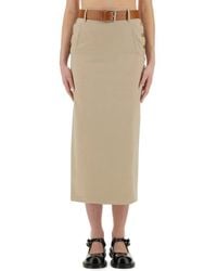 Moschino - Tailored Twist Long Skirt - Lyst