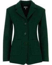 Loewe - Dark Wool Blend Blazer - Lyst