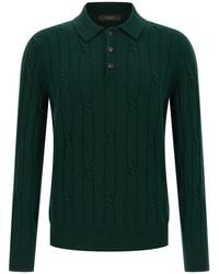 Zanone - Braided Wool Polo Shirt - Lyst