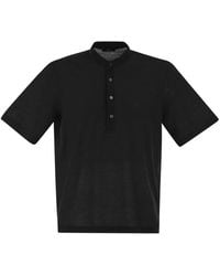 Herno - Jersey Polo Shirt With Seraph Collar - Lyst
