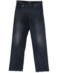 Balenciaga - Jean Curved Knee Jellyfish Bleu Nuit Overdyed - Lyst