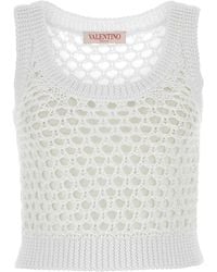 Valentino Garavani - Mesh Escape Crop-Top - Lyst