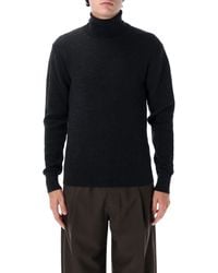 Lemaire - Stand-Collar Merino Wool Sweater - Lyst