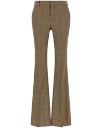Saint Laurent - Prince Of Wales Houndstooth Trousers - Lyst