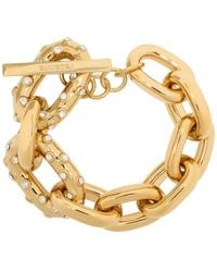 Rabanne - Bracelet Xl Link With Rhinestones - Lyst