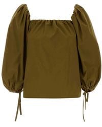 Saint Laurent - Jersey Blouse - Lyst
