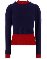 Jil Sander - Ls Slv Double Layer Mock Neck Jumper - Lyst