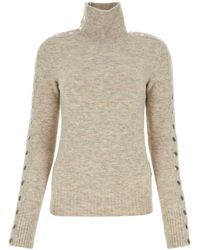 Isabel Marant - Melange Sand Nylon Blend Malo Sweater - Lyst