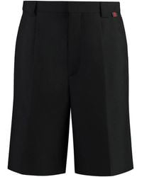 Gucci - Wool-Blend Bermuda Shorts With Web Detail - Lyst