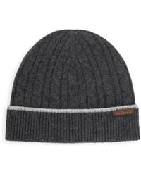 Kiton - Dark Cable-Knit Beanie - Lyst