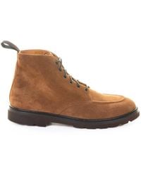 Henderson - Leather Ankle Boot With Suede Laces - Lyst