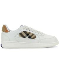 Burberry - Leather Sneakers - Lyst