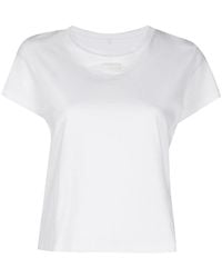 Alexander Wang - Essential Jersey Shrunk Tee With Puff Logo And Bound Neck - Lyst