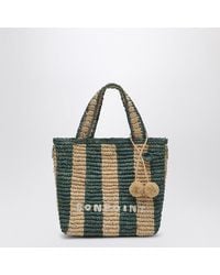 Bonpoint Striped Interwoven Tote Bag in Green | Lyst
