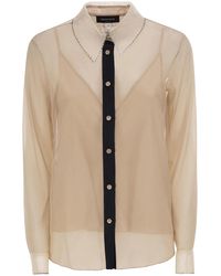 Fabiana Filippi - Sheer Shirt With Matching Camisole And Embroidered Details - Lyst