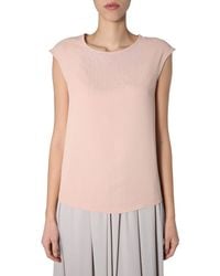Fabiana Filippi - "desert" Silk Top With Sequined Detail - Lyst
