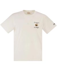 MC2 Saint Barth - T-Shirt With Embroidery On The Chest - Lyst