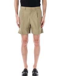 Prada - Tailored Cotton Bermuda Shorts - Lyst