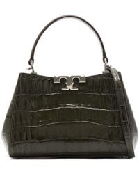 Tory Burch - Mini Eleanor Croc-Embossed Satchel - Lyst