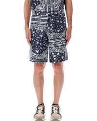Fendi - Printed Silk Bermuda Shorts - Lyst
