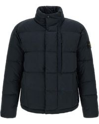 Stone Island - Imb Piuma Rds' Down Jacket With Logo Badge - Lyst