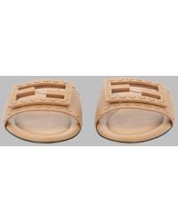 Fendi - Tube Slide Sandals With 1 Cm Heel - Lyst