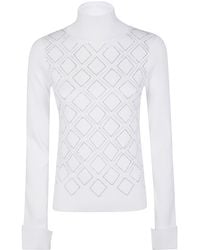 Blugirl Blumarine - Viscose High Neck Sweater - Lyst