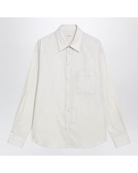 Lemaire - Regular-Fit Cream-Colored Cotton And Silk Shirt - Lyst