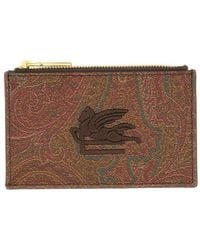Etro - Cotton Polyester Wallets - Lyst
