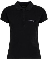 Balenciaga - Fitted Polo With Logo Embroidery - Lyst