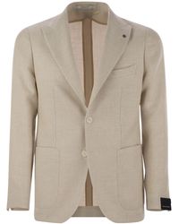 Tagliatore - Virgin Wool And Linen Jacket - Lyst