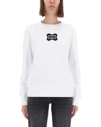 Versace Jeans Couture - Sweatshirt With "Baroque" Logo Patch - Lyst
