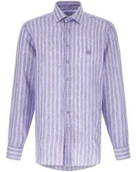 Etro - Striped Linen Shirt - Lyst