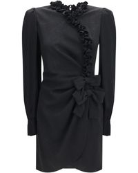 Alessandra Rich - Silk Jacquard Mini Dress - Lyst