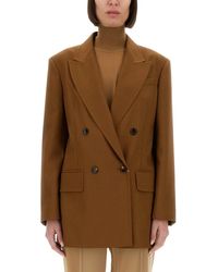 Max Mara - Wool Blend Doublebreasted Jacket - Lyst
