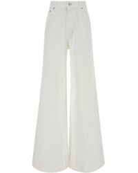 Alaïa - Denim Wide-Leg Jeans - Lyst