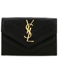 Saint Laurent - Portafoglio Envelope Cassandre Small - Lyst