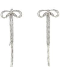 Self-Portrait - Self Portrait 'Double Crystal Bow' Earrings - Lyst