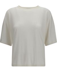 Brunello Cucinelli - Short-Sleeve Cashmere And Silk Sweater - Lyst