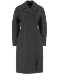 Jil Sander - Dark Wool Coat - Lyst