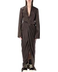 Rick Owens - Long Wrap Gown - Lyst