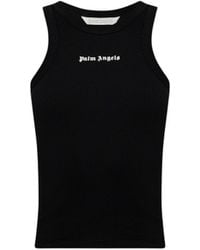 Palm Angels - Logo Ribbed Tank Top - Lyst