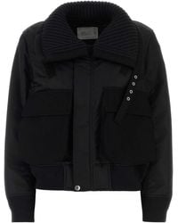 Sacai - Nylon Twill And Wool Melton Blouson Jacket For - Lyst