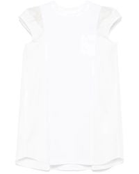 Sacai - Popeline X Cotton Jersey Dress - Lyst