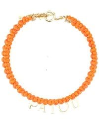 Patou - Glass And Brass Bead Necklace - Lyst