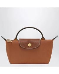 Longchamp - Le Pliage Original Pebble Clutch Bag Cognac - Lyst