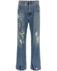 Dolce & Gabbana - Denim Wide-leg Jeans - Lyst