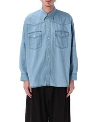 Studio Nicholson - Mylo Cotton Denim Shirt - Lyst