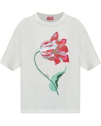 KENZO - Tulip Cotton T-Shirt - Lyst